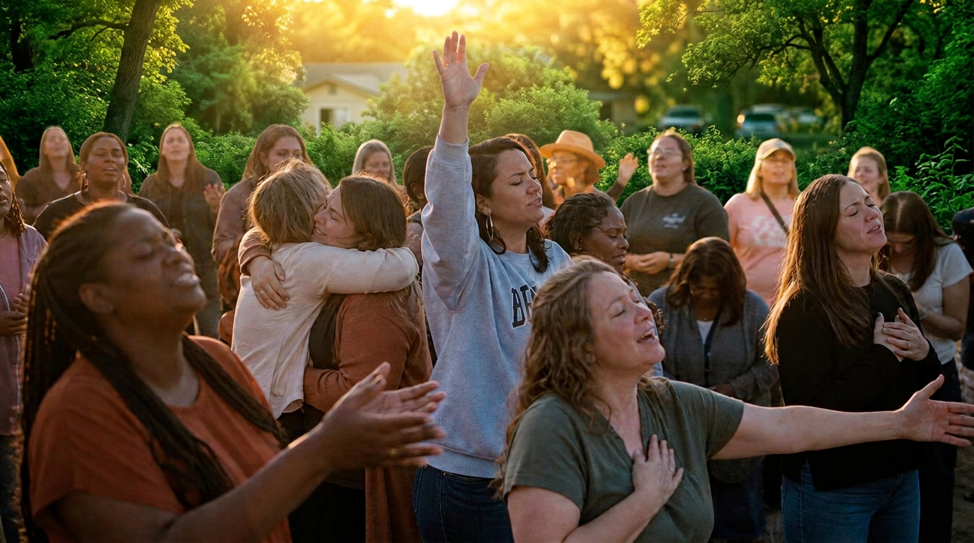 Women worshipping together at a New Era Women weekend